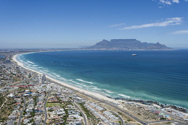 Blouberg Strand and Table Mountain Coastline,Horizontal,Outdoors,South Africa,Table Mountain,Western Cape,aerial,africa,african,benguela current,big bay,bloubergstrand,color,colour,day,icon,iconic mountain,image,landscape,landscape for