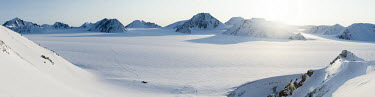 Svalbard landscape Arctic,glacier,snow,Svalbard,track,panorama,mountains,sun,Glacier,Snow,Track