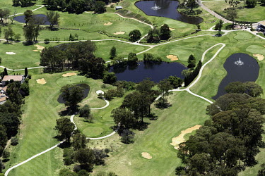 Aerial view of a golf course - South Africa Aerial,Golf course,Land management,Leisure,Activities,Land conflict,Landscape