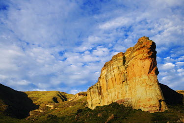 The Brandwag rock under a bright blue sky - Golden Gate Highlands National park, South Africa no people,Africa,African,Southern Africa,scenic,scenery,beauty in nature,natural world,non-urban scene,nature,outdoors,Rock formation,Landscape,Bluesky