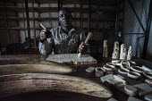 Ivory process, from tusk to chopsticks Africa,ivory,poaching,conservation threats,animal trade,illegal,conservation issue,death,crime,tusk,tusks,wildlife crime,wildlife trade,confiscated,animal products,statues,jewelery,Elephants,Elephanti