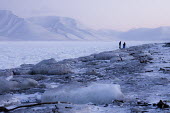Light & Land Svalbard,Arctic,landscape,snow,winter,low light,ice,people,diagonal,white