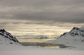 Svalbard landscape Svalbard,Arctic,landscape,snow,grey,snowscape,mountains,valley,clouds,sea