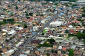 Aerial view of Manaus road,city,brazil,latin america,horizontal,amazon,aerial,spanish,climate change,global warming,urban areas,urban,diagonal,traffic,colour,colourful
