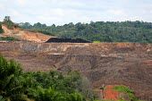 Activity in local coal mining horizontal,mine,mining,coal,climate change,natural gas,east kalimantan,oil palms,habitat,destruction,soil,earth,degraded,red,hill,mound