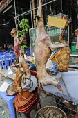 Bushmeat hanging for sale in a Vietnamese market