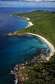 Aerial view of La Digue island - Seychelles environment,ecosystem,Habitat,reef,Coral reef,tropics,tropic,reefs,corals,tropical,coral structure,coral,coral reefs,saltwater,Marine,saline,coast,Coastal,coast line,coastline,beaches,Beach,Aquatic,wa
