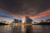 Sunset sky on Mahe - Seychelles Evening,nightfall,sunsets,dusk,sun set,Sunset,Aquatic,water,water body,beaches,Beach,shoreline,Shore,sea shore,shoreland,sea side,environment,ecosystem,Habitat,coast,Coastal,coast line,coastline,Morni
