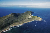 Aerial view of the Cape Point Nature Reserve stretching out into the Atlantic Ocean - Western Cape Province, South Africa Aerial,Landscape,Land management,Cliff,Coast,Sea,Ocean,Cape Point,Nature Reserve,View