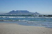 Table Mountain across the bay - South Africa Table Mountain,Iconic,Landscape,Bay,Ocean,Sea,Coastal,Beach