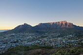 Cape Town city centre at sunrise with a view of Table Mountain - Cape Town, South Africa Landscape,Morning,Sunrise,Mountains,Waking up,Sky,Table Mountain