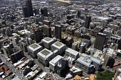 Aerial view of central Johannesburg - South Africa Aerial,Skyline,Landscape,City,City centre,Road,Highrise,Buildings,Block,Square,Shapes,Ordered
