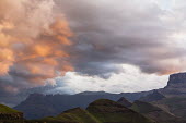 The Amphitheatre mountain range at sunrise - South Africa Mountain,Sunrise,Cloud,Colour,Morning